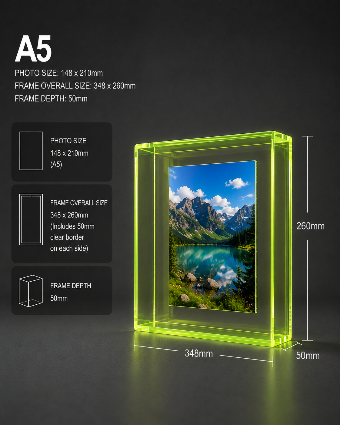 Beautiful Fluoro Photo Frames  