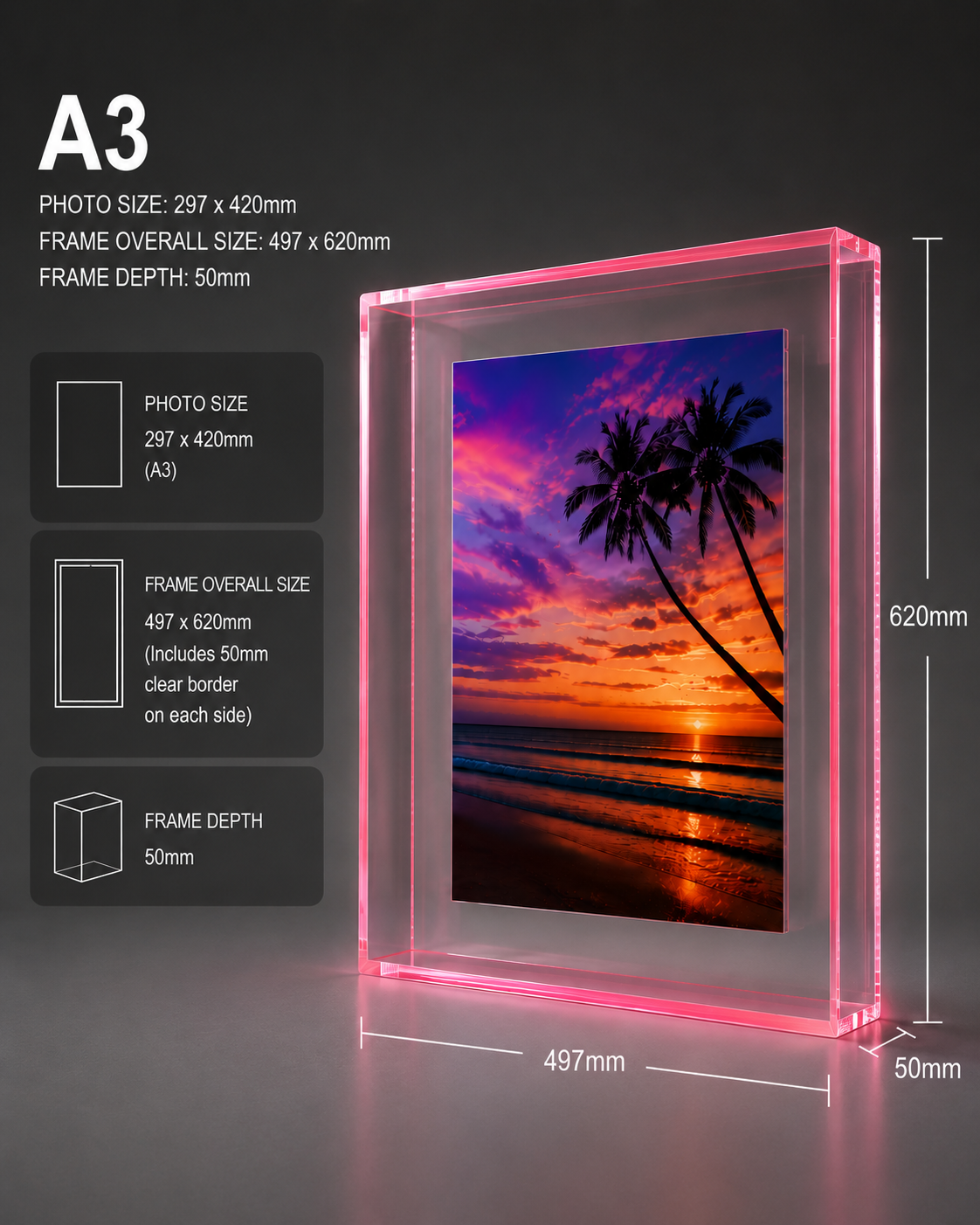 Beautiful Fluoro Photo Frames  