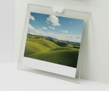 Wall Mounted Acrylic Card Holder - With Tape