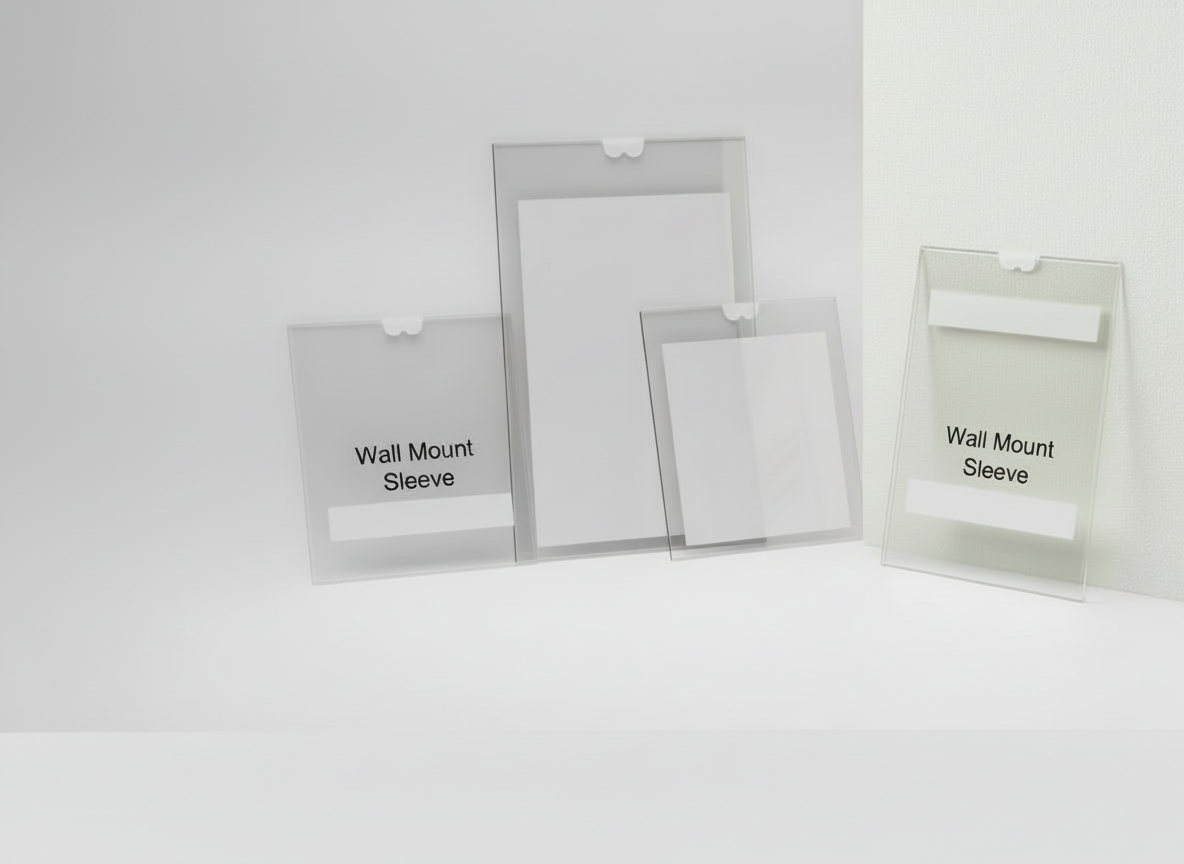 Wall Mounted Acrylic Card Holder - With Tape