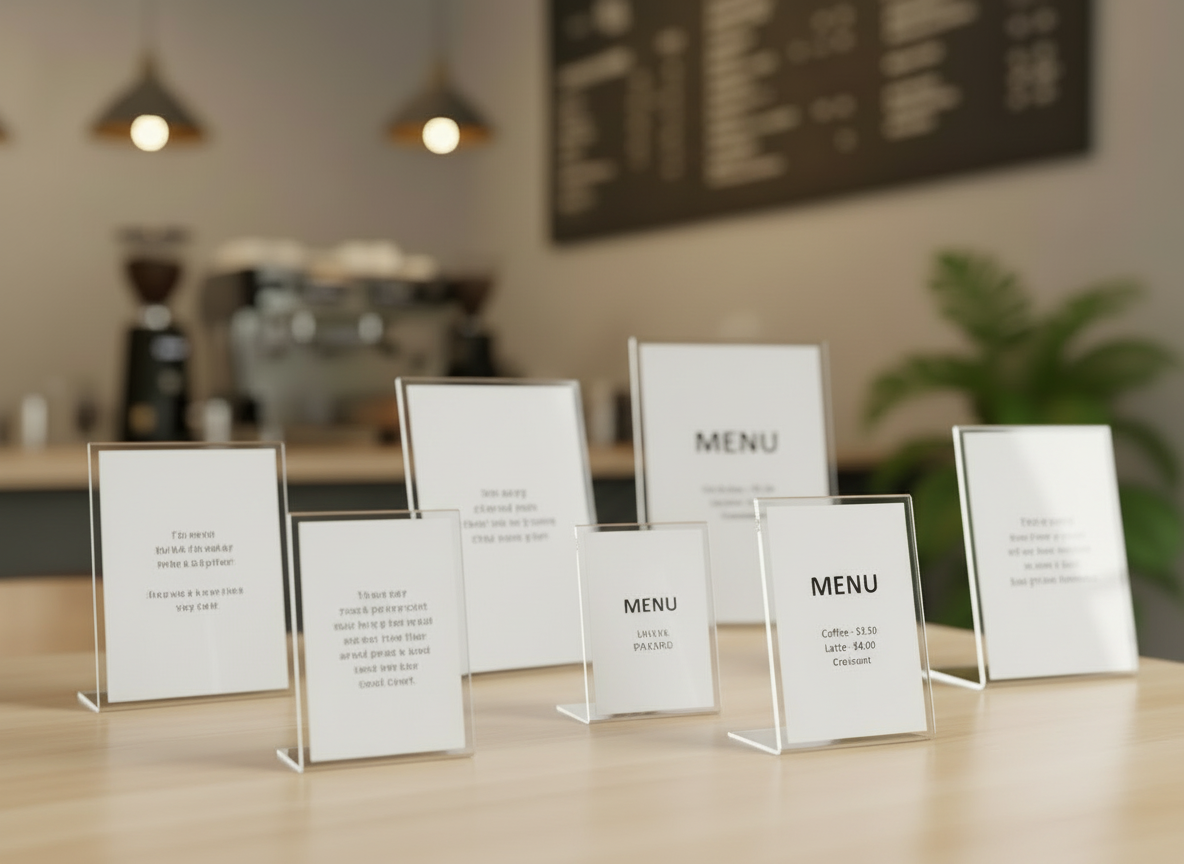 Acrylic Card Holder Sloping