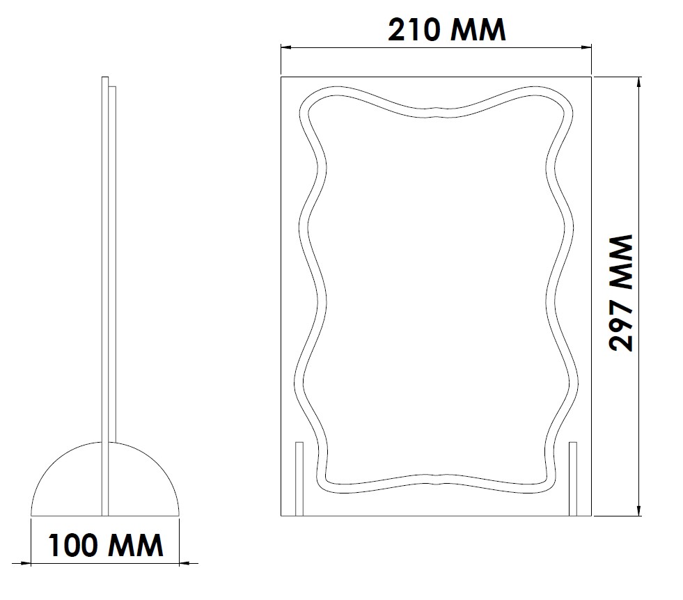 LED Neon Photo Frame A4 - Free Print - USB Portable  